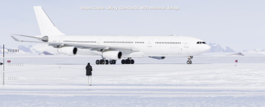 プライベートジェットで行く南極大陸 エアバスA340