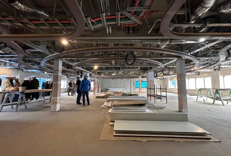 ダイニングルームの進捗状況